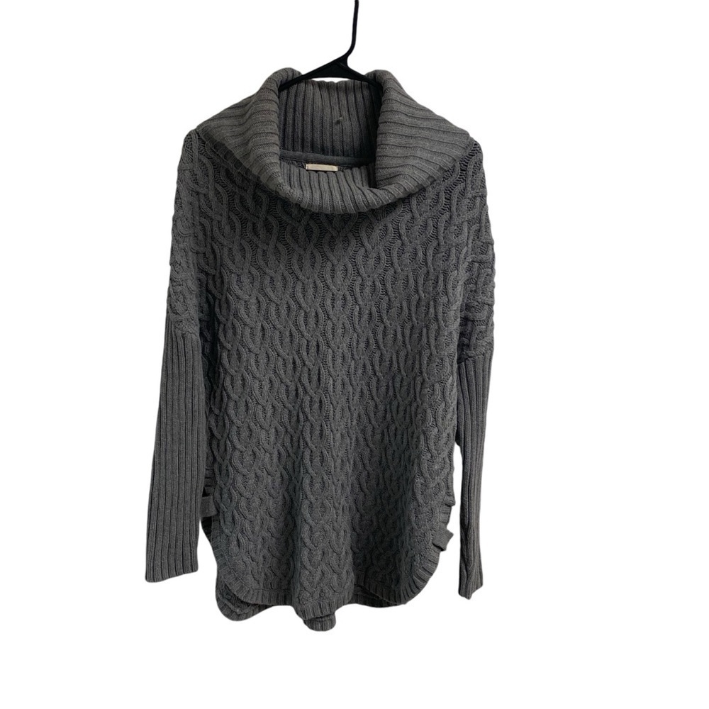 Between Me And You Ladies Sweater‎ Gray Pull Over Oversized Cowl Neck